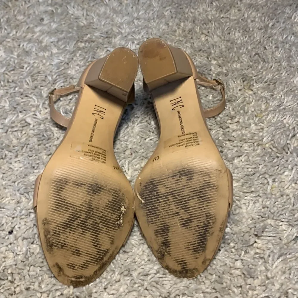 International concepts GUC nude peep toe heels Size 6